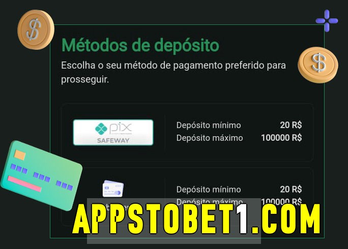 O cassino appstobet bet oferece uma grande variedade de métodos de pagamento